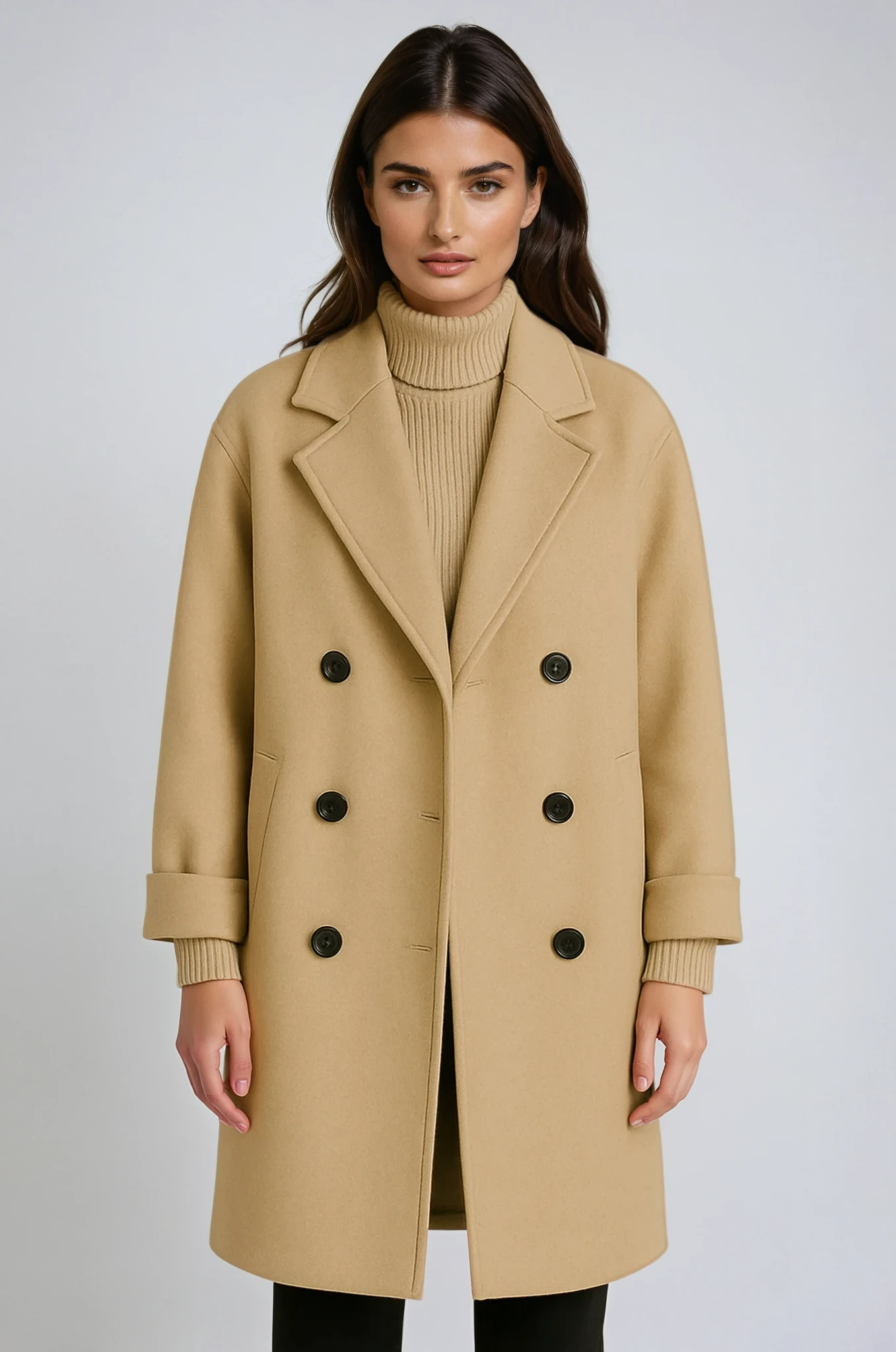 Ashleigh | Double-breasted lange jas – Trenchcoat