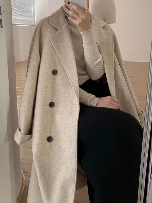 Ashleigh | Double-breasted lange jas – Trenchcoat