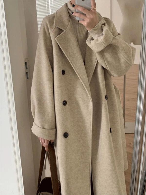 Ashleigh | Double-breasted lange jas – Trenchcoat