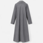 Brisel | Plus Size Overjas – Lange Wollen Jas met Revers