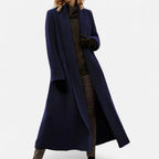 Brisel | Plus Size Overjas – Lange Wollen Jas met Revers