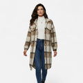 Elmbra | Lange Geruite Pluche Jas – Sherpa Stijl