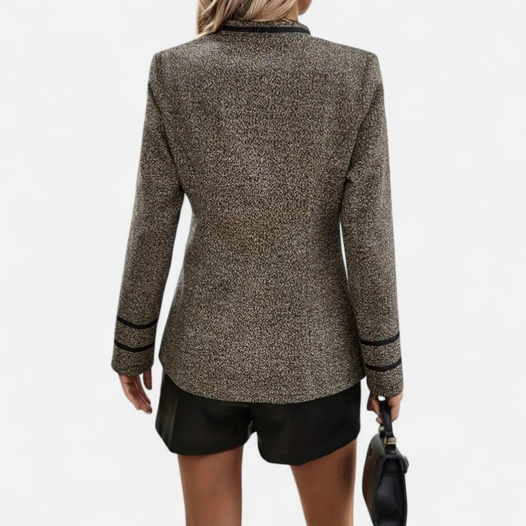 Esmaren | Dames Casual Jas – Tripe met Knopen