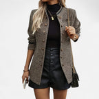 Esmaren | Dames Casual Jas – Tripe met Knopen
