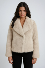 Ferryhill | Faux Fur Jas – Jas met Revers