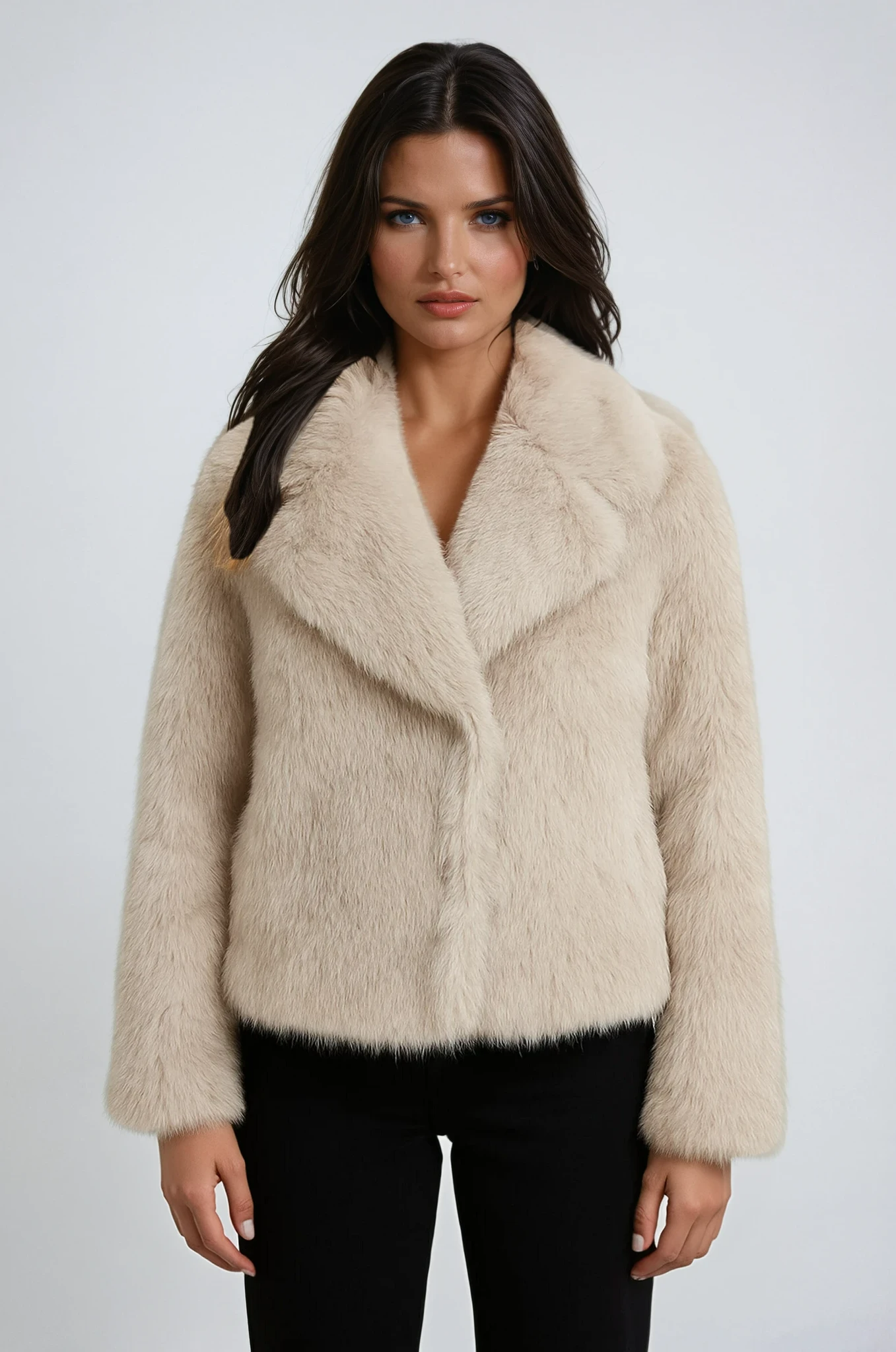 Ferryhill | Faux Fur Jas – Jas met Revers