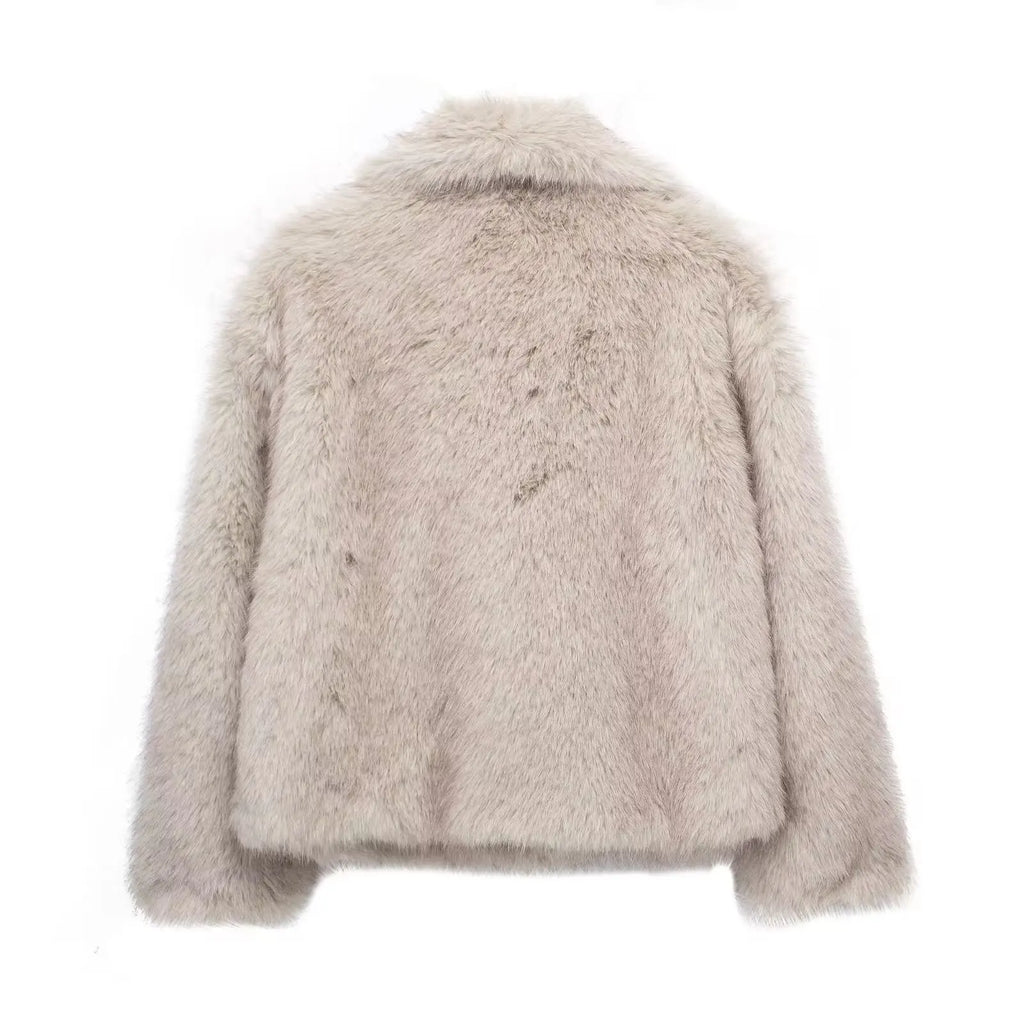 Ferryhill | Faux Fur Jas – Jas met Revers
