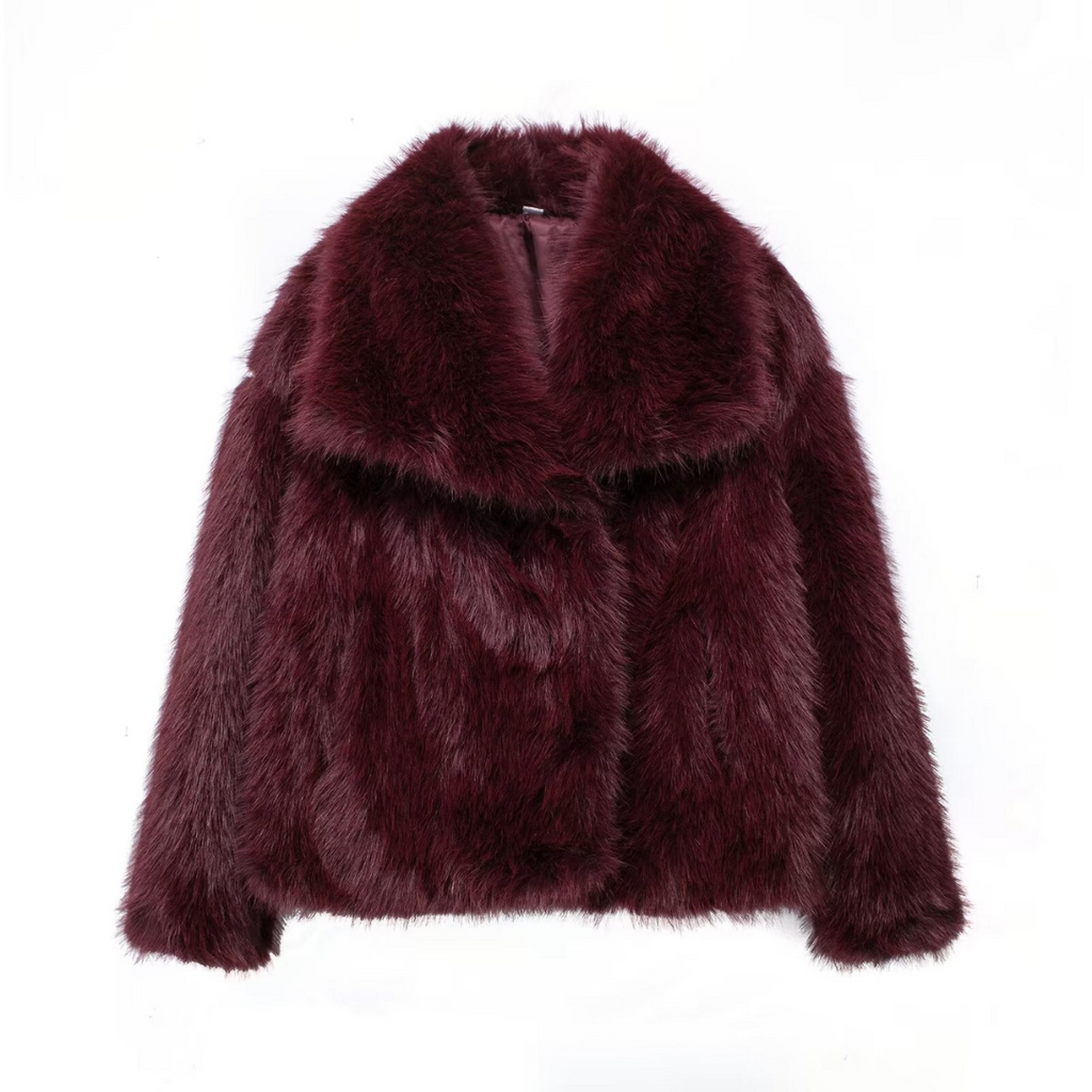 Ferryhill | Faux Fur Jas – Jas met Revers