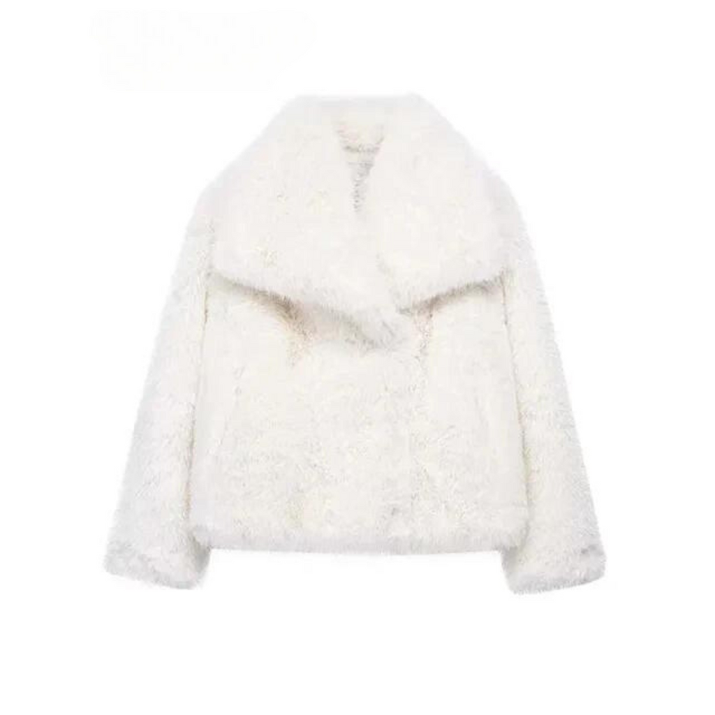 Ferryhill | Faux Fur Jas – Jas met Revers
