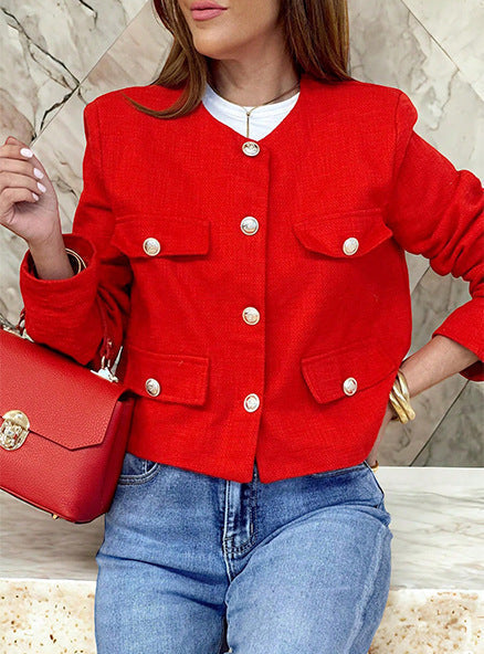 Gracea | Vintage Jas met Knopen – Cropped Jack