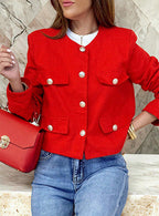 Gracea | Vintage Jas met Knopen – Cropped Jack
