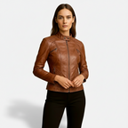 Madrick | Slim Fit Moto-jack – Kunstleren Bikerjack
