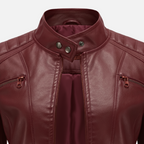 Madrick | Slim Fit Moto-jack – Kunstleren Bikerjack
