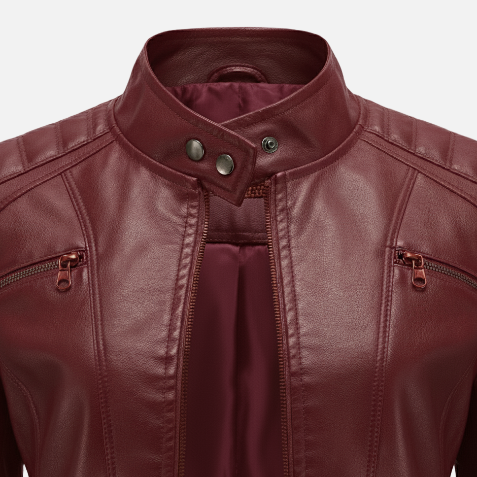 Madrick | Slim Fit Moto-jack – Kunstleren Bikerjack