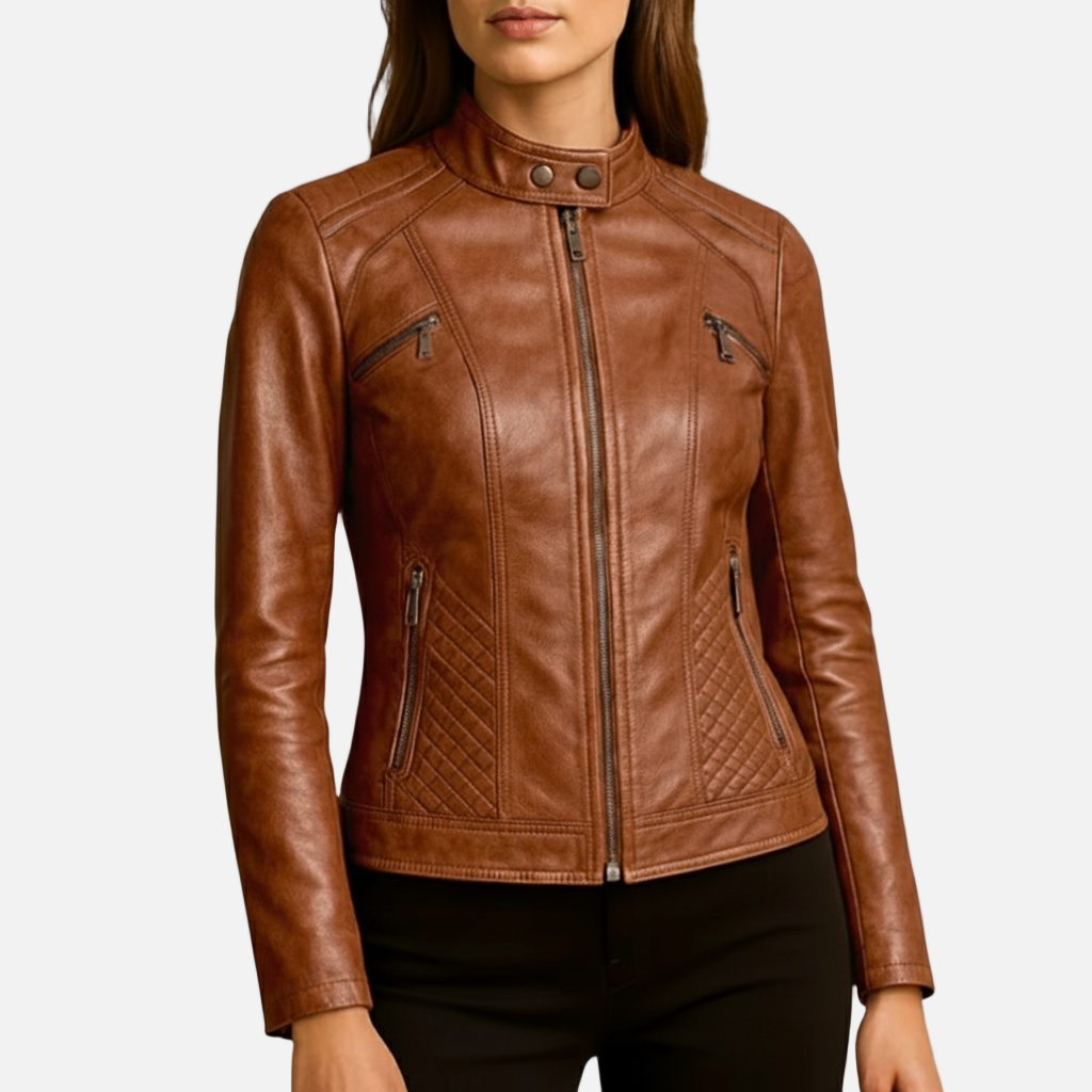 Madrick | Slim Fit Moto-jack – Kunstleren Bikerjack