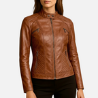 Madrick | Slim Fit Moto-jack – Kunstleren Bikerjack