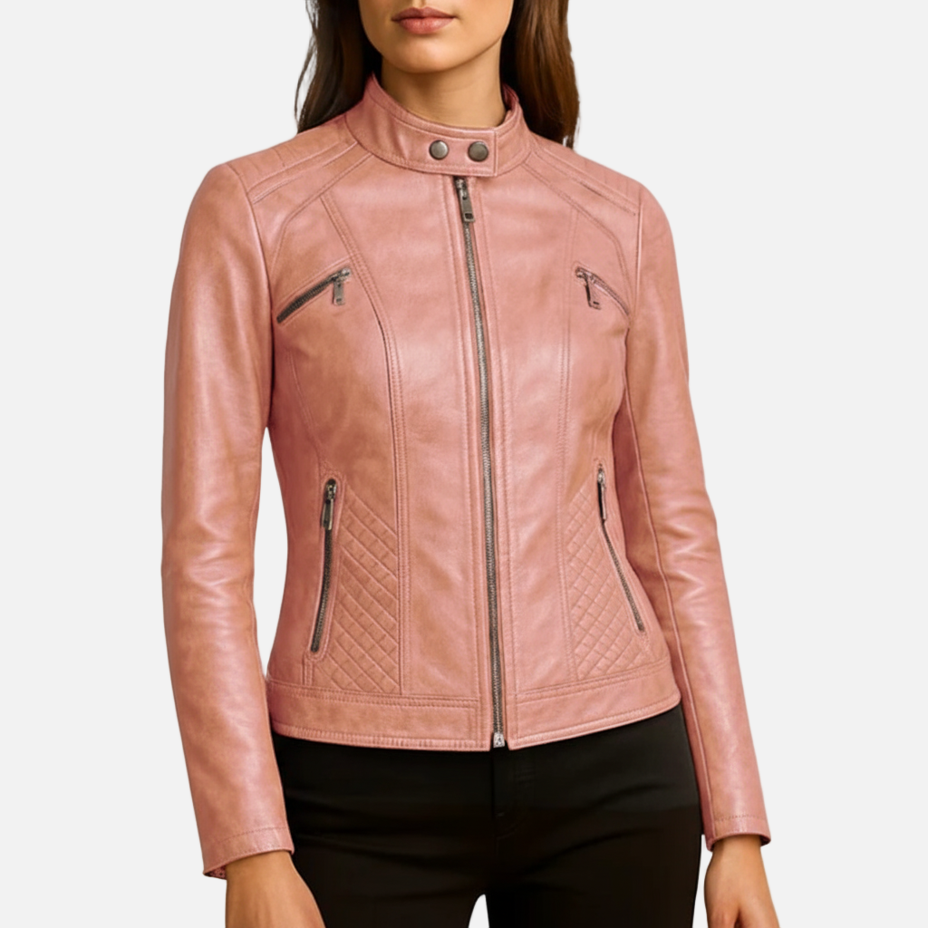 Madrick | Slim Fit Moto-jack – Kunstleren Bikerjack