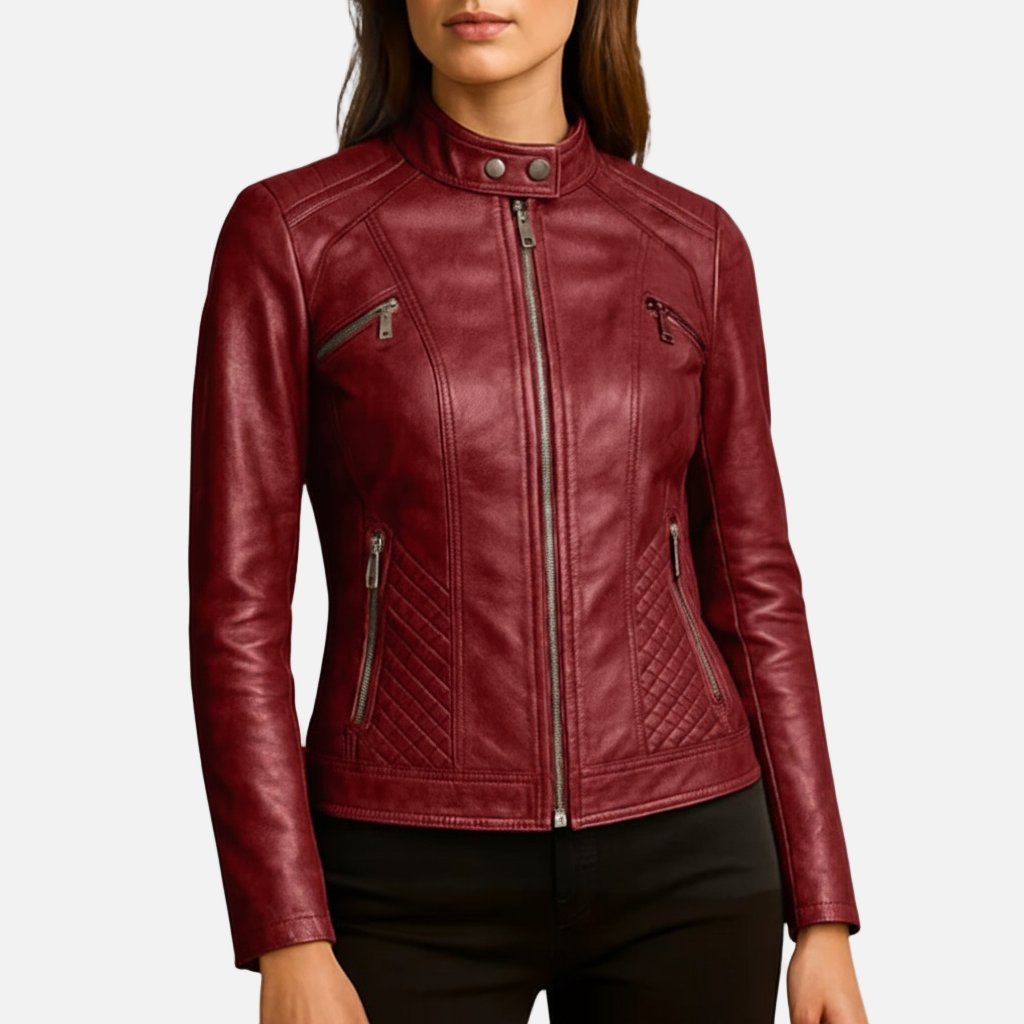 Madrick | Slim Fit Moto-jack – Kunstleren Bikerjack