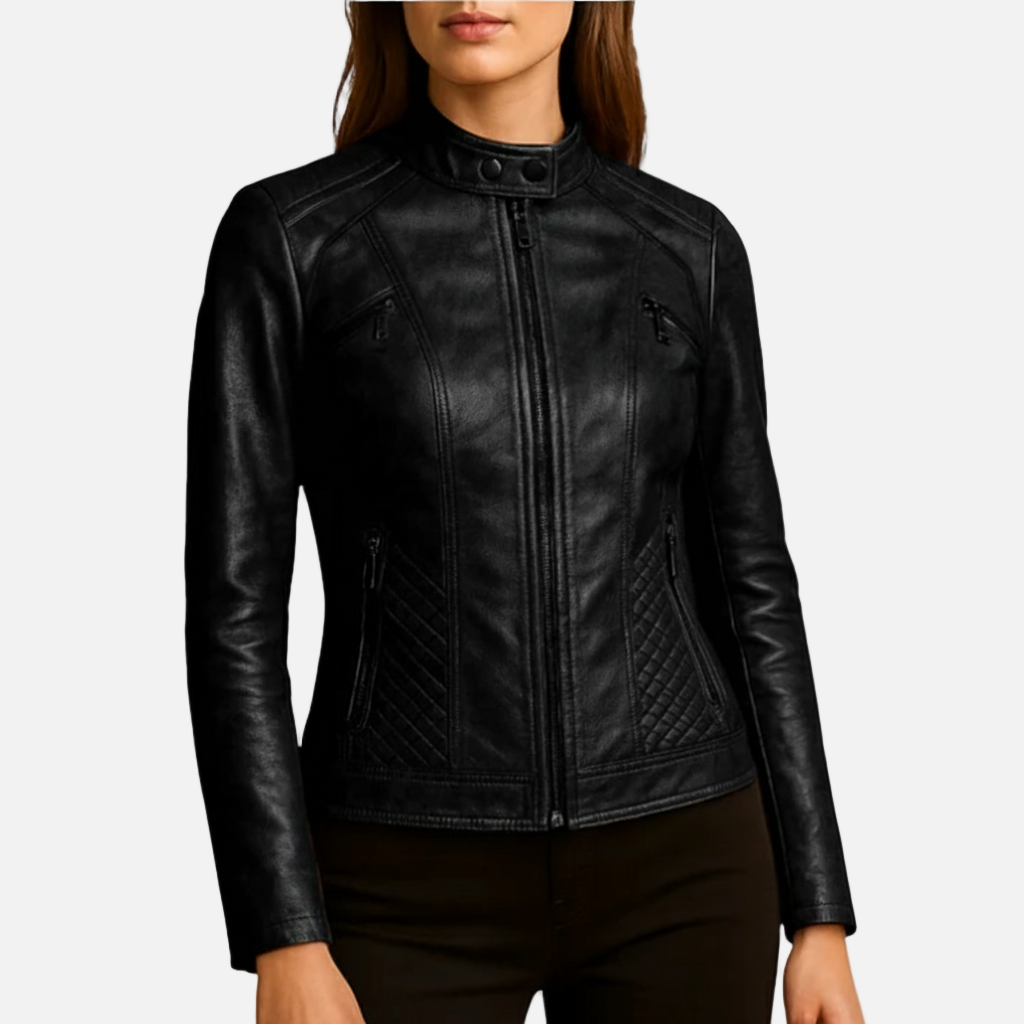 Madrick | Slim Fit Moto-jack – Kunstleren Bikerjack