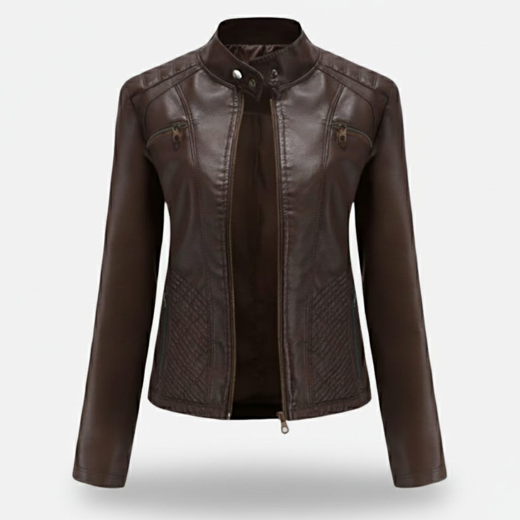 Madrick | Slim Fit Moto-jack – Kunstleren Bikerjack