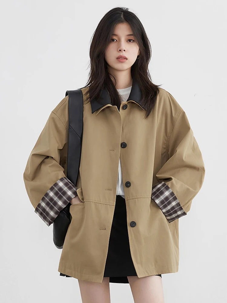 Moshi | Contrast Trim Knoopsjas – Cropped Jasje