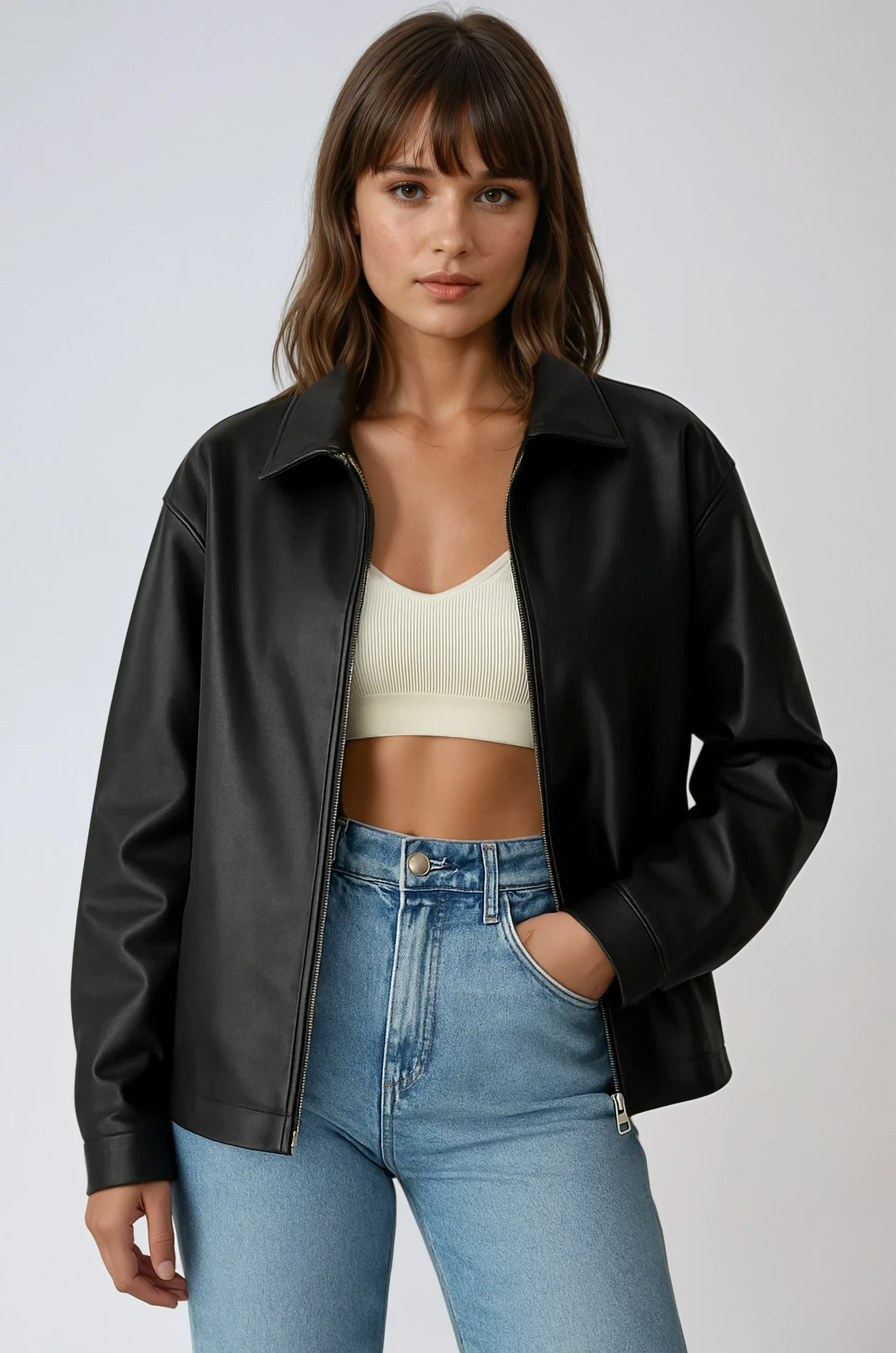 Revelia | Faux Leren Jas – Jas met Rits