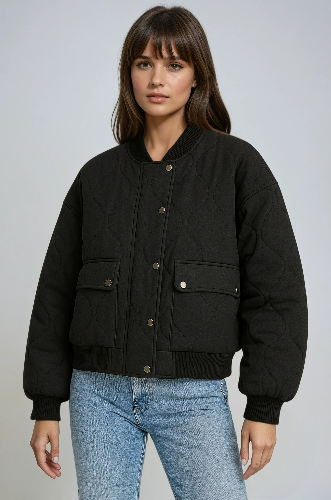 Stonia | Geometrisch Bomberjack – Cropped Jack