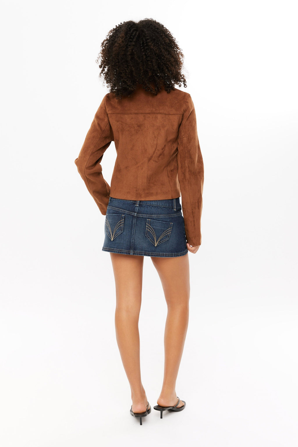 Tula | Cropped jasje van imitatiesuède – jack met rits